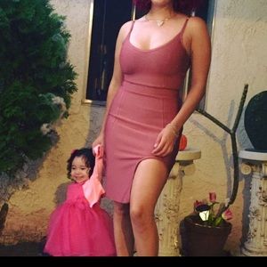 Mauve color bodycon dress